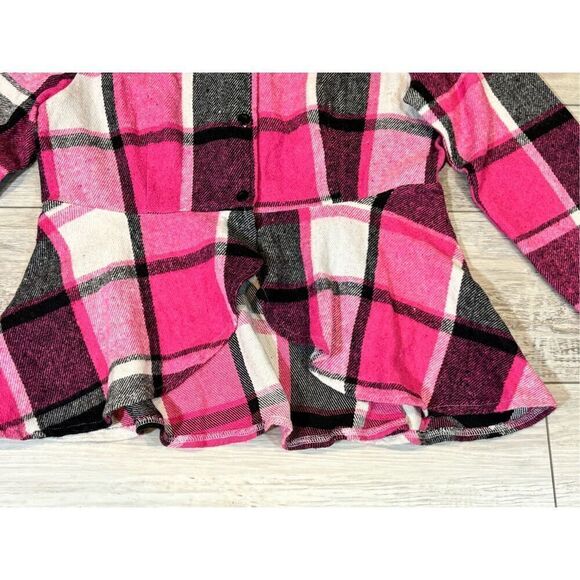 SHEIN pink flannel blouse/top size S - Picture 5 of 10
